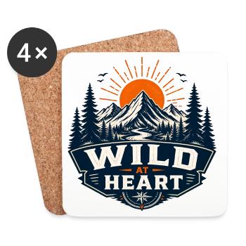 Wild at Heart Bergwelt - Untersetzer (4er-Set) - Weiß - Vorne