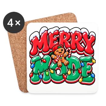 Merry Mode Weihnachtslichter - Untersetzer (4er-Set) - Weiß - Vorne