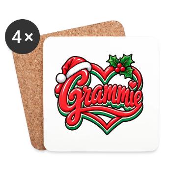 Grammie Herzweihnacht Logo - Untersetzer (4er-Set) - Weiß - Vorne