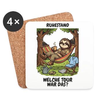 Rente Altenpflege – Welche Tour war das? - Untersetzer (4er-Set) - Weiß - Vorne
