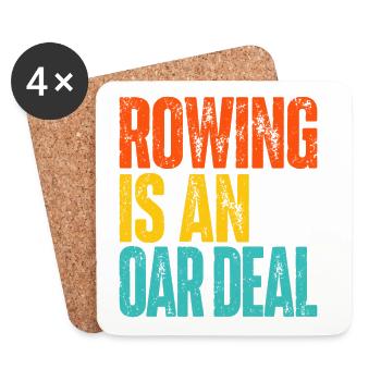Rowing is an Oar Deal - Rudern - Ruderer - Ruderin - Untersetzer (4er-Set) - Weiß - Vorne