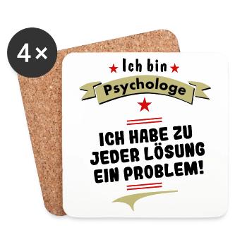 ich bin psychologe - Untersetzer (4er-Set) - Weiß - Vorne