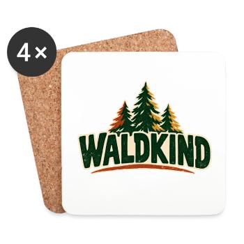 Waldkind Waldkindergarten - Untersetzer (4er-Set) - Weiß - Vorne