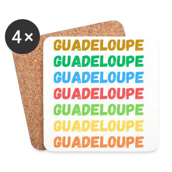 Guadeloupe in Farbe - Untersetzer (4er-Set) - Weiß - Vorne