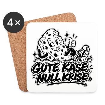Gute Käse Null Krise - Untersetzer (4er-Set) - Weiß - Vorne