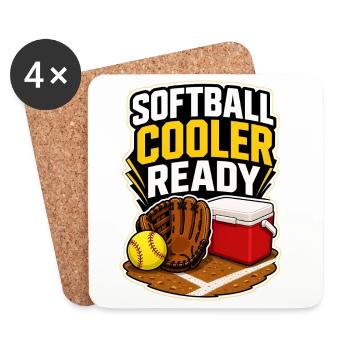 SOFTBALL COOLER READY Snacks - Untersetzer (4er-Set) - Weiß - Vorne