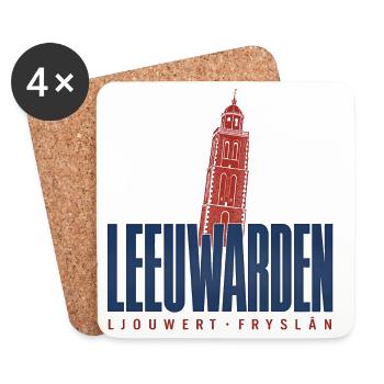 Leeuwarden Ljouwert Friesland Oldehove - Untersetzer (4er-Set) - Weiß - Vorne