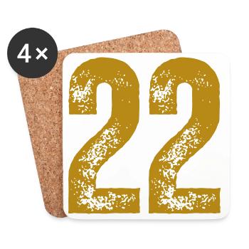 22 - Untersetzer (4er-Set) - Weiß - Vorne