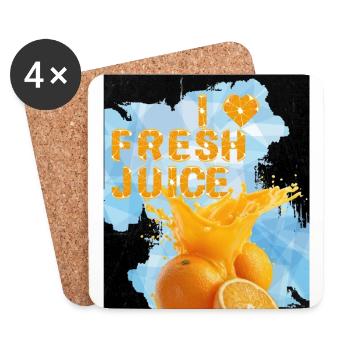 Fresh_juice_-4500_x_5400_px- - Untersetzer (4er-Set) - Weiß - Vorne