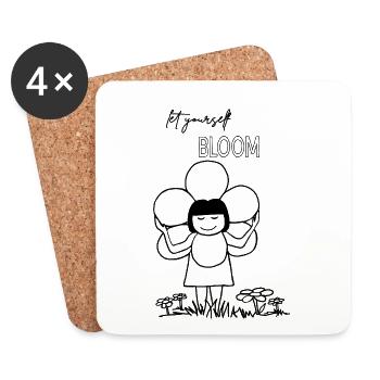 Let yourself BLOOM - Untersetzer (4er-Set) - Weiß - Vorne