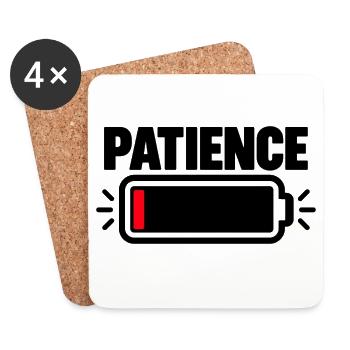 PATIENCE Akku Fast Leer - Untersetzer (4er-Set) - Weiß - Vorne