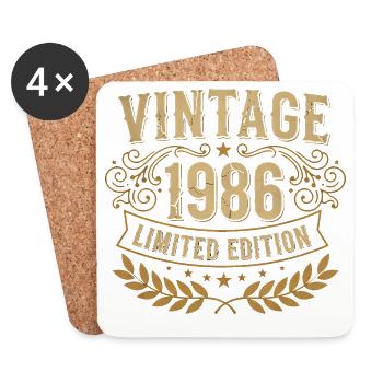 Vintage 1986 Limited Edition - Untersetzer (4er-Set) - Weiß - Vorne