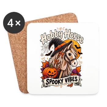 Hobby Horse Spooky Vibes Halloween - Untersetzer (4er-Set) - Weiß - Vorne