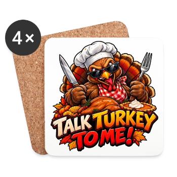 Wütender Truthahn – Der König des Thanksgiving - Untersetzer (4er-Set) - Weiß - Vorne