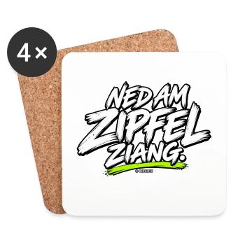 Ned am Zipfelzang - Untersetzer (4er-Set) - Weiß - Vorne