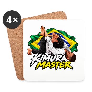 Kimura Master – BJJ Brazilian Jiu-Jitsu - Untersetzer (4er-Set) - Weiß - Vorne