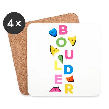 Klettern Bouldern Kletterwand - Untersetzer (4er-Set) - Weiß - Vorne