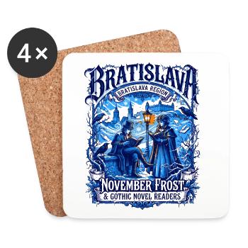 Bratislava November Frost Gothic Novel Readers - Untersetzer (4er-Set) - Weiß - Vorne