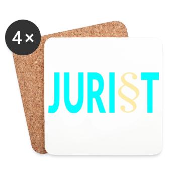 Jurist Paragraf Jura - Untersetzer (4er-Set) - Weiß - Vorne