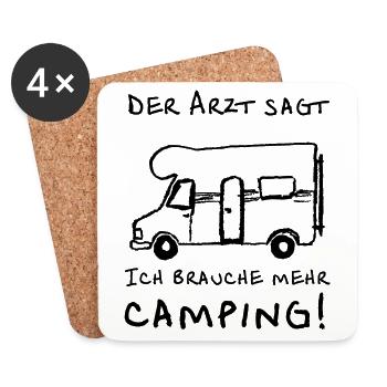 der arzt sagt wohnmobil - Untersetzer (4er-Set) - Weiß - Vorne