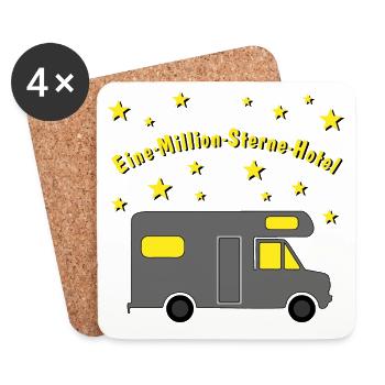 eine million sterne hotel alkoven - Untersetzer (4er-Set) - Weiß - Vorne