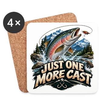 Zitate für Angler - Untersetzer (4er-Set) - Weiß - Vorne