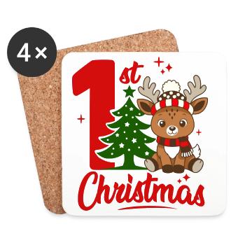 Mein erstes Weihnachten - Untersetzer (4er-Set) - Weiß - Vorne