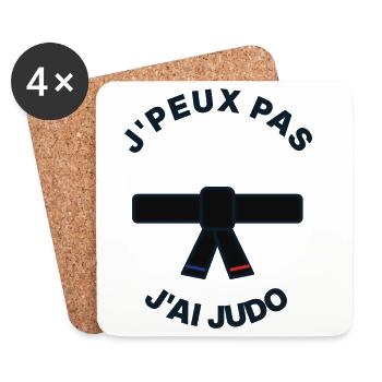I Can't I Judo - Judoka Humor-Geschenk - Untersetzer (4er-Set) - Weiß - Vorne