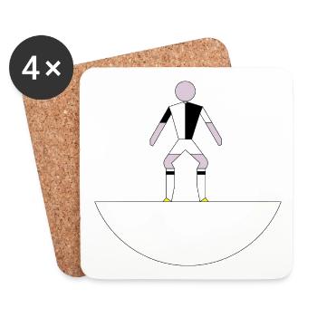 Miniaturgeometrische Figur - Untersetzer (4er-Set) - Weiß - Vorne