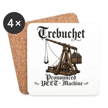 Trebuchet Yeet Machine Lustiges Mittelalter Fan  - Untersetzer (4er-Set) - Weiß - Vorne