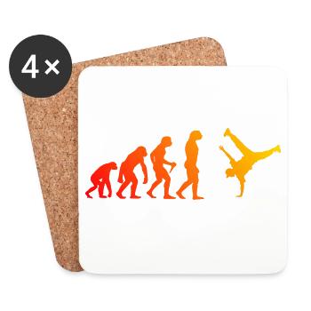 Geschenkidee für einen Hip-Hop-Tänzer mit B-Boying - Untersetzer (4er-Set) - Weiß - Vorne