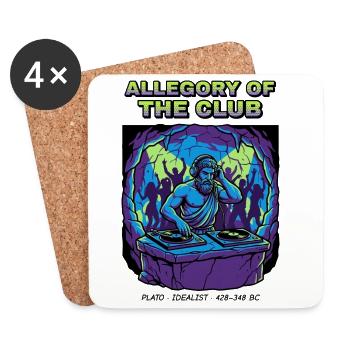 Plato – Allegory of the Club - Untersetzer (4er-Set) - Weiß - Vorne
