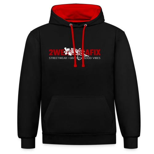 2wear grafix box logo - Kontrast-hættetrøje
