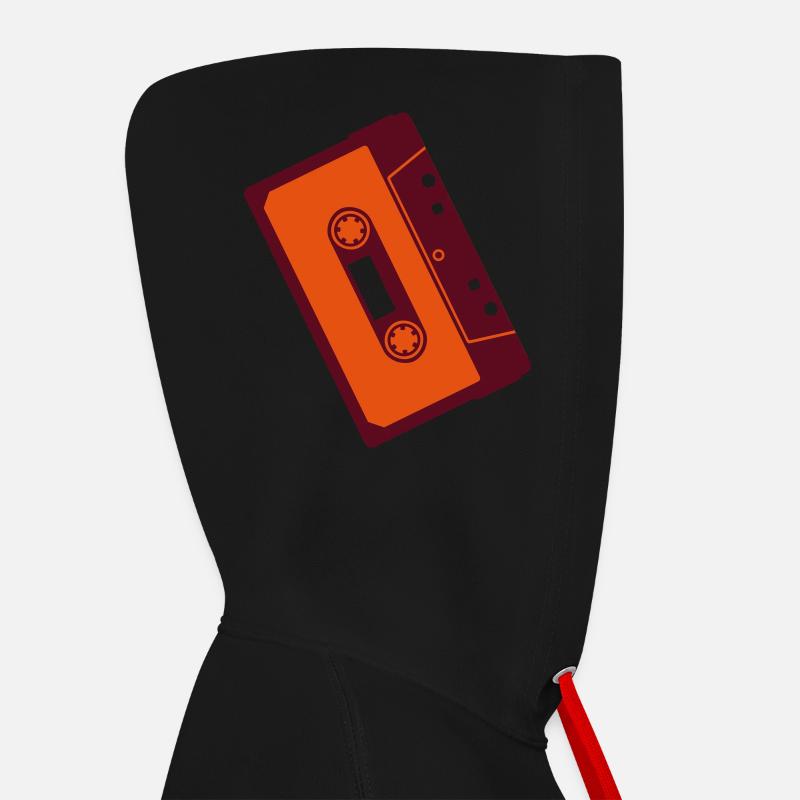 kassette02_2f - Sweat à capuche contrasté - noir/rouge