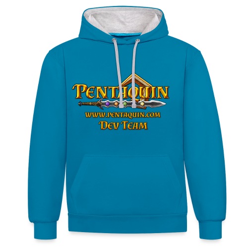 Pentaquin Logo DEV - Kontrast-Hoodie