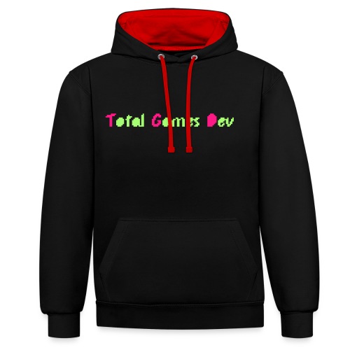 TotalGamesDev Text Logo - Contrast Colour Hoodie
