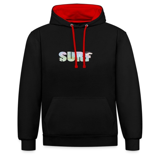 Surf summer beach T-shirt - Contrast Colour Hoodie