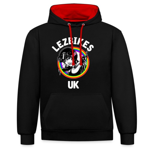 Lezbikes Logo - Contrast Colour Hoodie