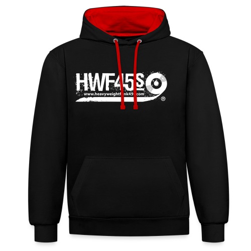 HWF45S Retro Logo White - Contrast Colour Hoodie