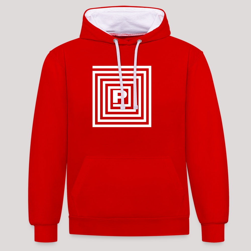 PSO New PSOTEN 2019 W - Kontrast-Hoodie Rot/Weiß