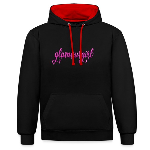 Glamourgirl dripping letters - Contrast hoodie