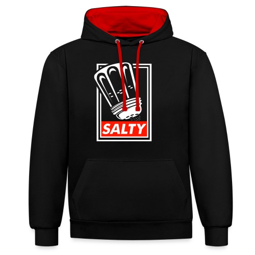 Salty white - Contrast Colour Hoodie