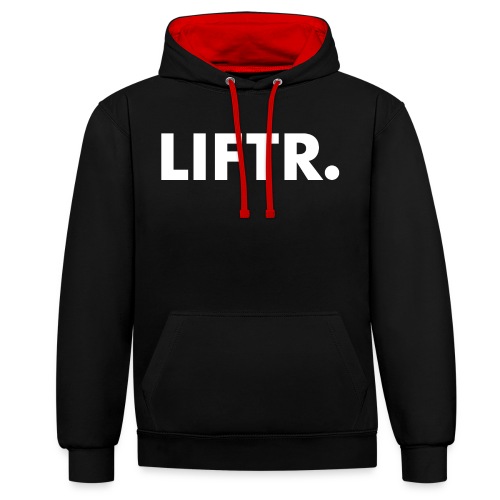 LIFTR. logo wit - Contrast hoodie