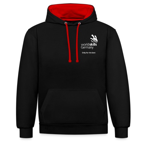 Only for the best - weiß - Kontrast-Hoodie
