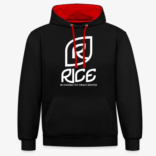 rice vector - Contrast hoodie
