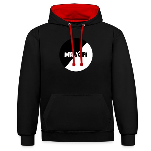 Zwart-Wit logo Hoodie - Contrast hoodie
