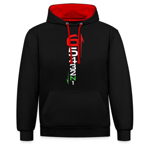 1 Down 5 Up - Contrast Colour Hoodie