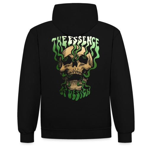 Design Totenkopf Skull Halloween gruselig TShirt - Kontrast-Hoodie