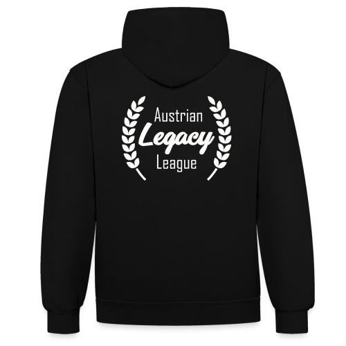 Austrian Legacy League White Logo - Contrast Colour Hoodie