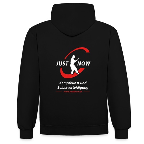 JustKnow - Kampfkunst und Selbstverteidigung - Kontrast-Hoodie